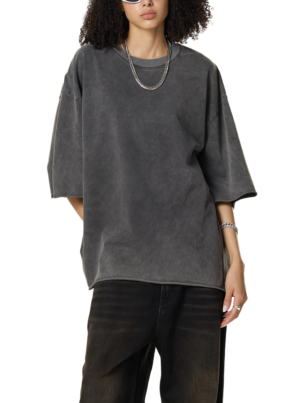 Snow Washed Raw Edge Boxy T-Shirt – Vintage Streetwear | Tapstitch-10